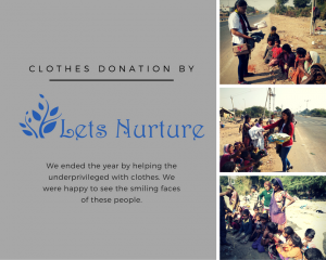 LetsNurture had the new year party of its kind with clothes donation